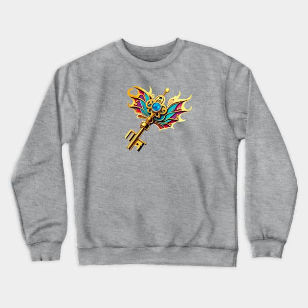 Magic Flying Key Crewneck Sweatshirt by CatCoconut-Art